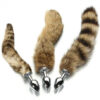 Fox Tail Brown Plated Metal Anal Plugs STKAD-012