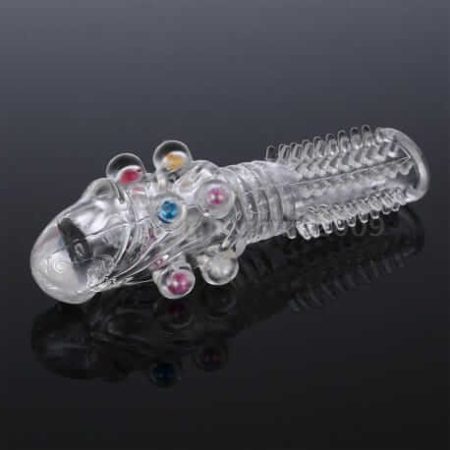 Male Cock Rings Penis Extension With Colourful Beads STKPS-013