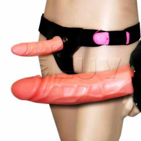LELUV 6.5 MALE HOLLOW VIBRATING STRAP ON STKSOD-003
