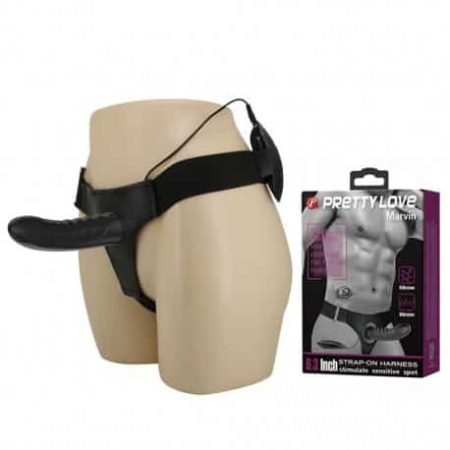 PRETTY LOVE 7.2 Inches Strap on dildo vibrator for men STKSOD-020